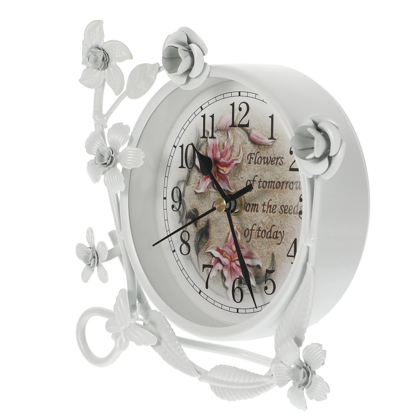 

1pc European-style Table Clock Mute Clock Retro Desktop Clock Living Room Decor