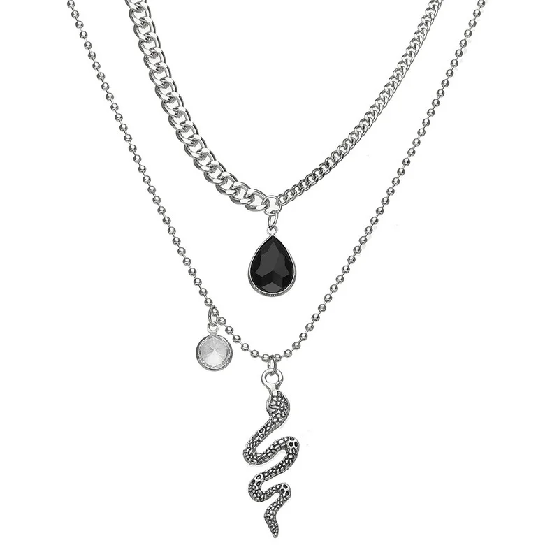 Женское колье с жемчужной подвеской в стиле хип-хоп |