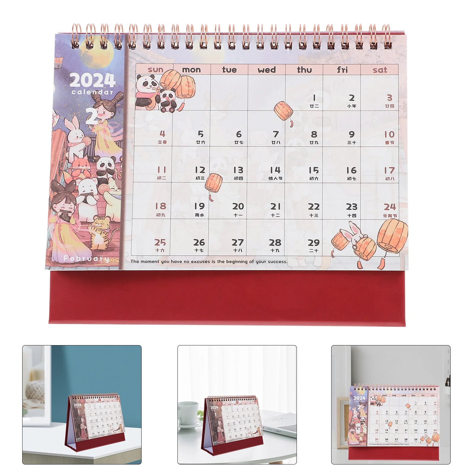 

Folding Paper Planner Schedule Calendar Bottom Office Small Desk 2024 Decore