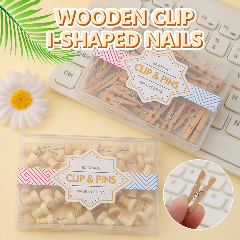 

Wood Clip Map Thumbtacks Wood Push Pins Diy Thumb Tacks For Photos Cork Board