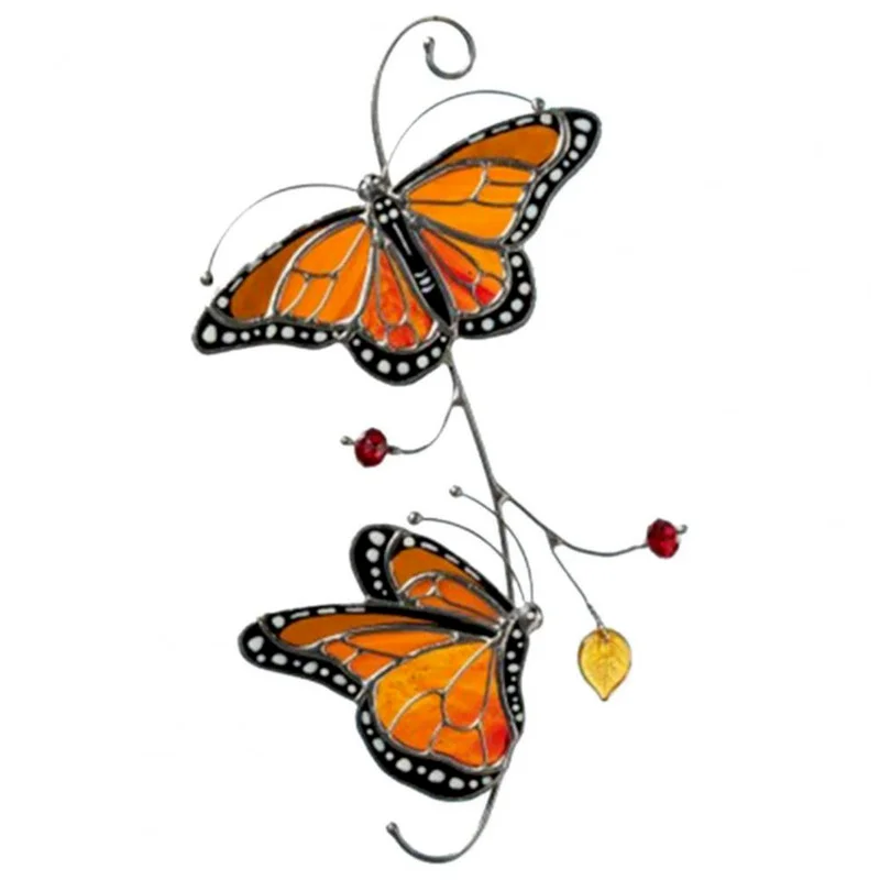 

Butterfly Window Hanging Ornament Hook Design Vivid Monarch Butterfly Butterfly Window Sticker Wind Chime Christmas Decoration