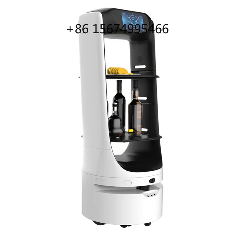 

Delivery Robot LIDAR SLAM Scanning Automatic Navigation Auto Return Charge Food Delivery Robot For Restaurant / Hotel