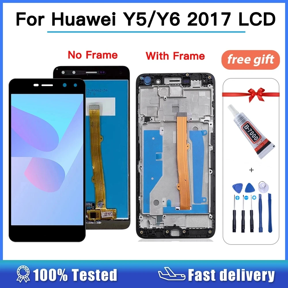 

LCD Display For Huawei Nova Young 4G LTE / Y6 2017 / Y5 2017 MYA-L11 L41 U29 MYA L22 L41 LCD Display Touch Screen Frame Replace