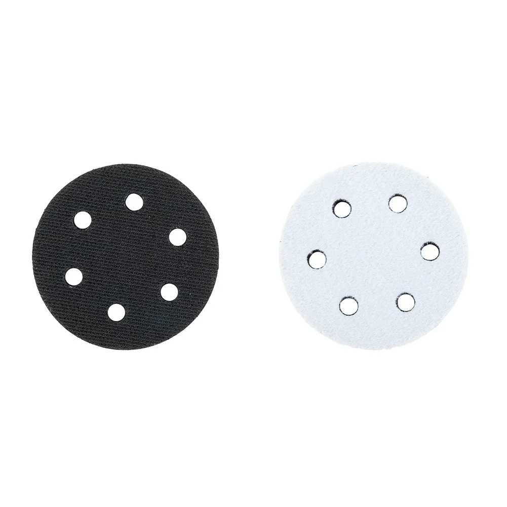 

2pcs 3 Inch 6 Holes Soft Sponge Interface Pad Hook And Loop Backing Sanding Pads For Polishing Grinding Power Tools Parts