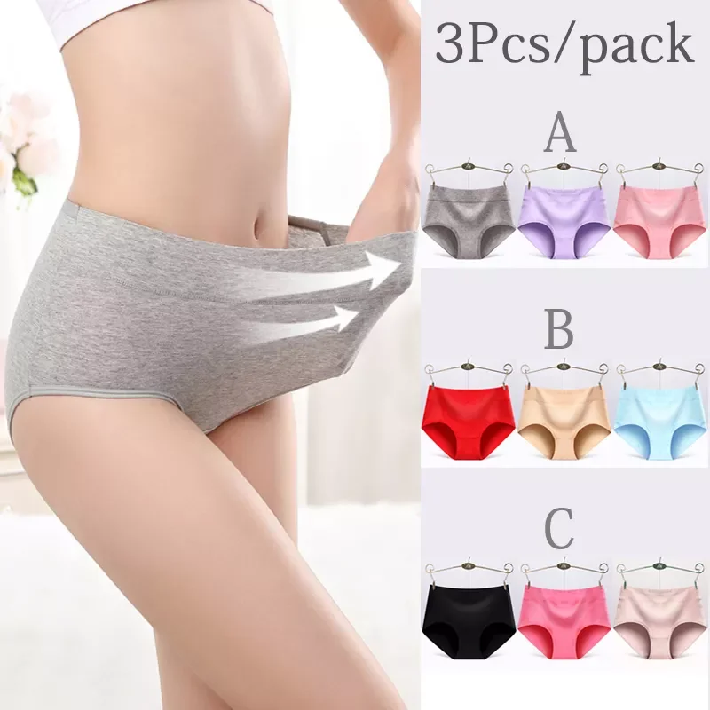 Briefs for Sexy woman panties Solid seamless Middle Waist underpants panties women cotton underwear girl knickers