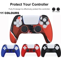 for ps5 soft rubber case soft silicone cover for sony playstation 5 controller protection case for ps5 accessorie thumb grip cap