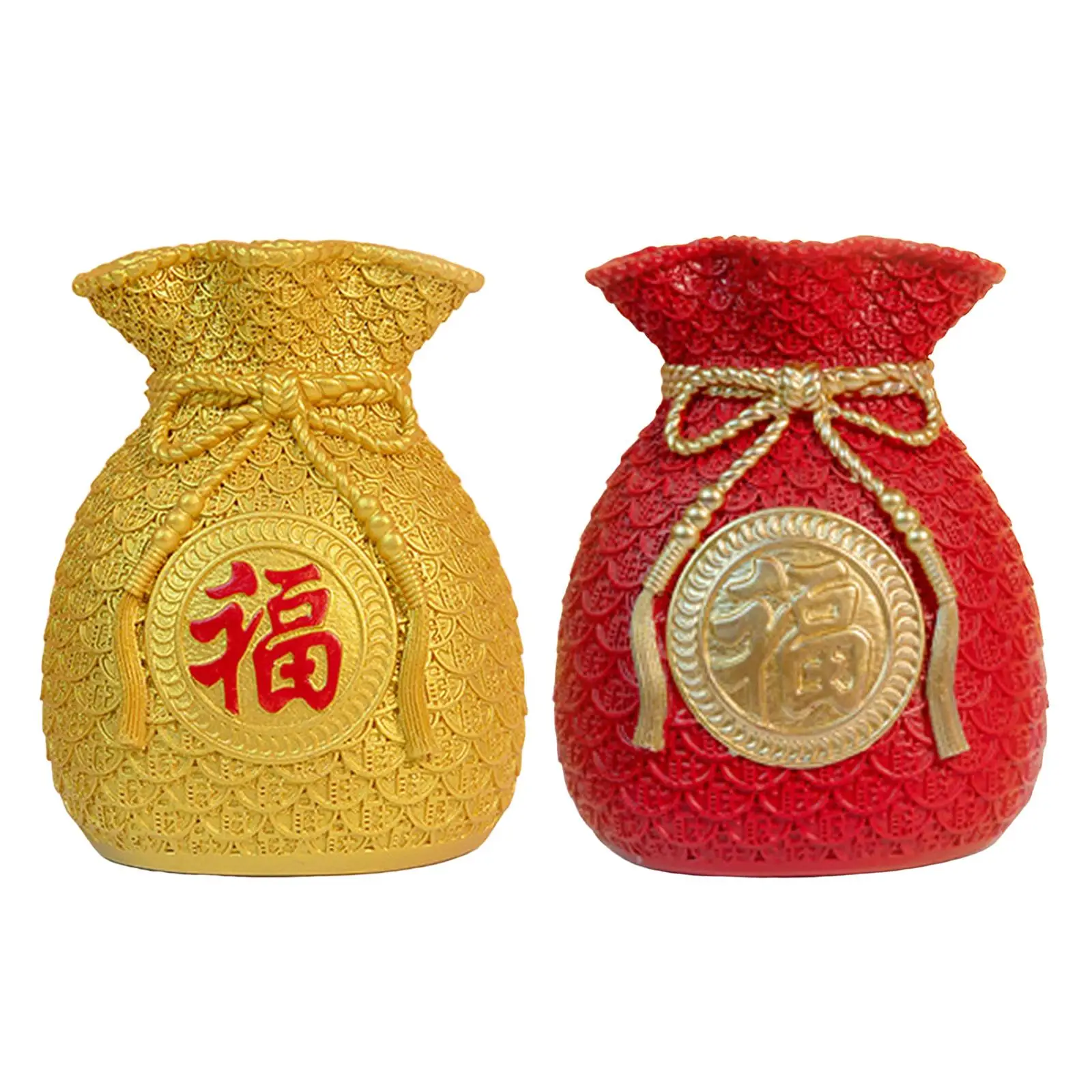 

Flower Vase, Artwork Pot Collection Decorative Bouquet Holder Blessing Bag Shape