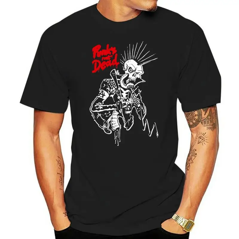 

Футболка мужская с коротким рукавом, уникальная тенниска из хлопка в стиле панк, с изображением черепа, музыкальная майка, большие размеры