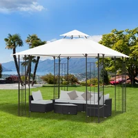 Gazebos Outdoor Canopy Gazebo Tent with Vented Double Roof Sun Shading Gazebo Canopy Shelter for Home Patio Backyard