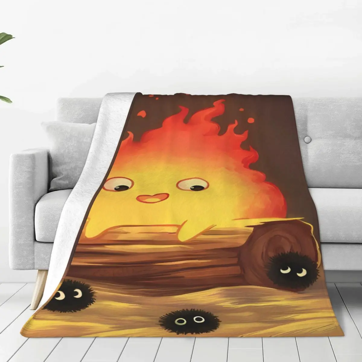 MINISO Флисовое одеяло Flame Calcifer