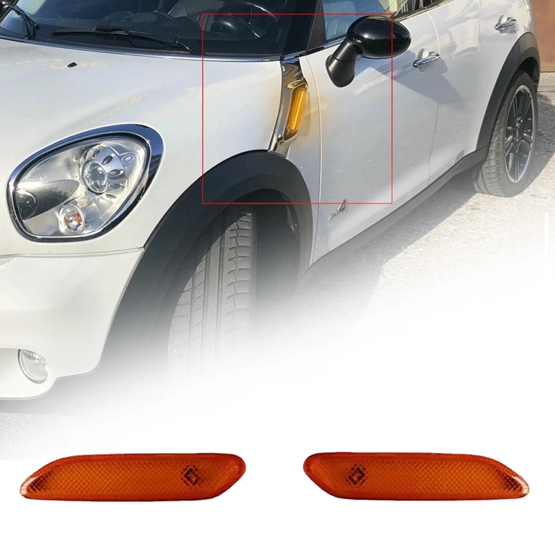 1 пара автомобильных боковых габаритных сигналов лампы поворота динамический