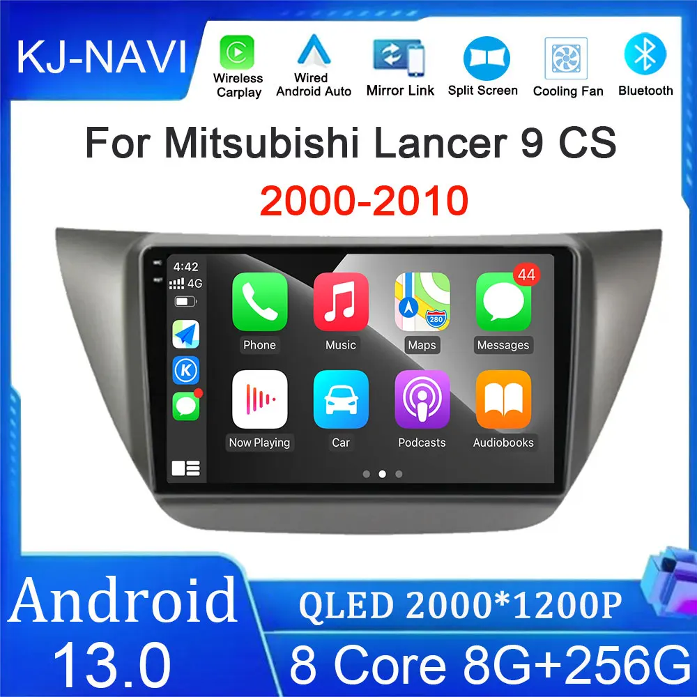 

For Mitsubishi Lancer 9 CS 2000-2010 Android 13 Car Radio CarPlay Multimedia Video Player GPS Navigation Stereo DSP WIFI 4