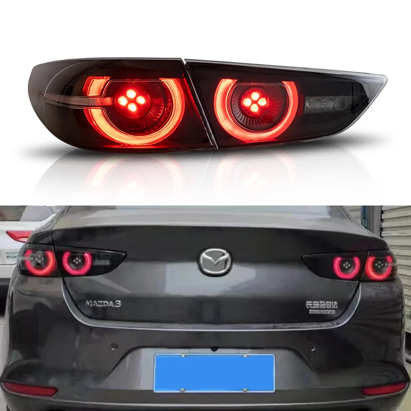 

LED Tail Light Assembly For Mazda 3 Sedan 2019-2021 Rear Running Light + Brake + Reverse Lamp +Turn Signal LED Taillight DRL