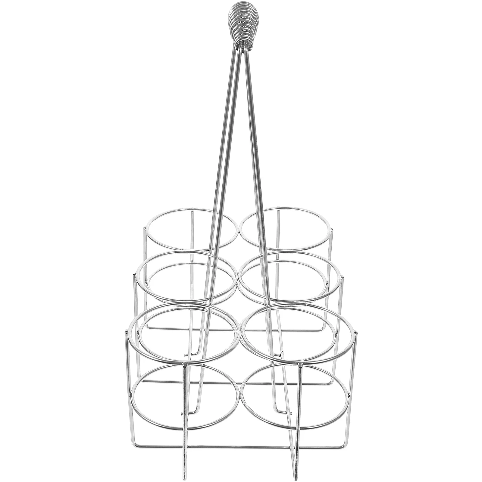 

Bottle Beer Carrier Holder Metal Caddybasket Beverage Rack Water Crate Delivery Tote Can Wire Cup Coffee Organizer Drink Serving