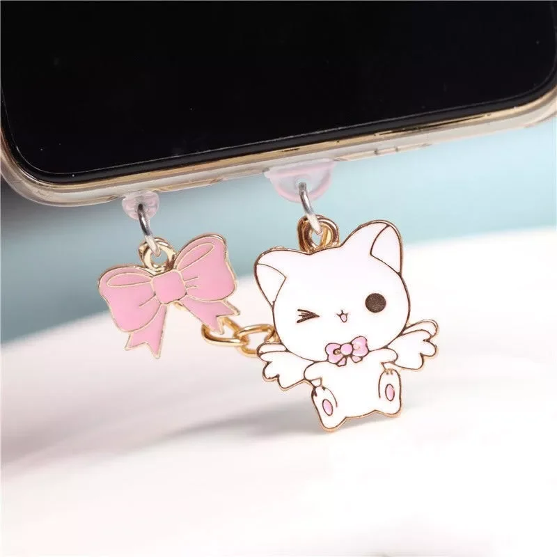 

Anime Dust Plug Charm Kawaii Charge Port Anti Dust Plug Cap Cute Cartoon Type C Plugs Earphone Jack Stopper Pendant For iPhone