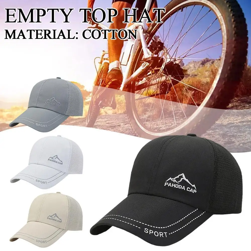 

Summer Sports Cycling Quick Dry Breathable Sun Hat Women Men Baseball Hat Running Cycling Fitness Caps Empty Top Hat