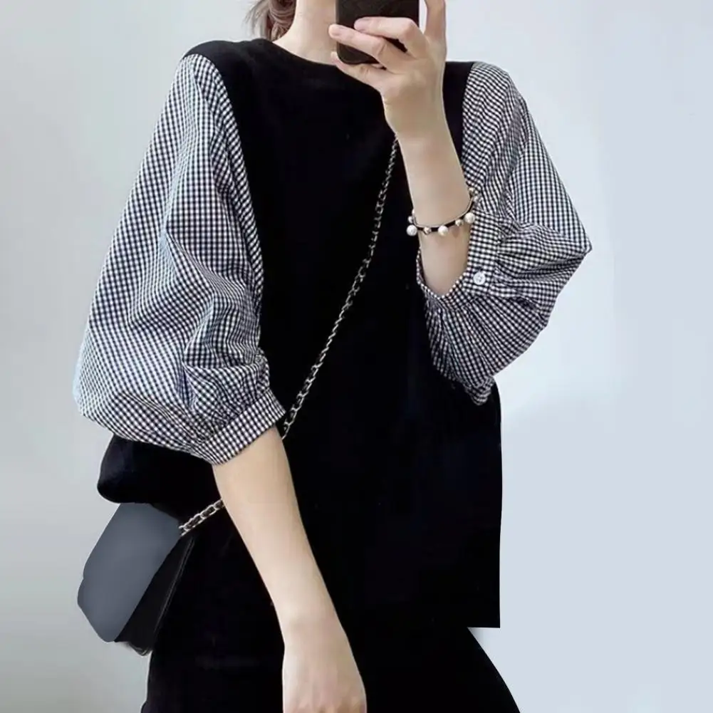 

Шикарные цветные блузки из двух частей в японском стиле, женские свободные повседневные блузки с круглым вырезом, модные рубашки на весну и ...