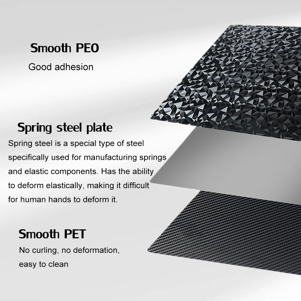 Фото PEI Sheet PEO PET H1H PES для QIDI Plus 4, X Max 3, Q1 Pro, сборная пластина 330x330 310x310 250x250 Аксессуары для кровати Силиконовые носки №2