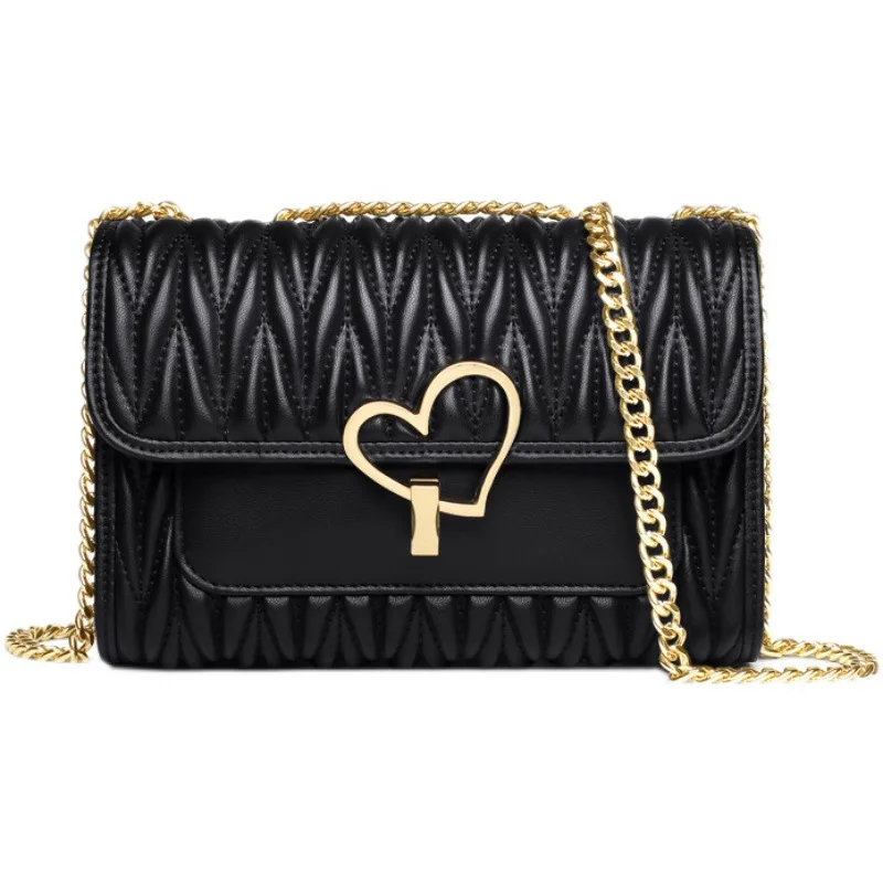 

High Quality Leather Ladies Handbag Luxury Designer Single Shoulder Crossbody Bag Fashion Chain Small Square Bag Women Purse y2k