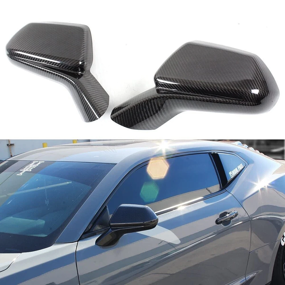 

2pcs Reversing Mirror Cover Car Exterior Replacement Parts for Chevrolet Camaro 2016-2022 Rearview Mirror Shell Cover Protection