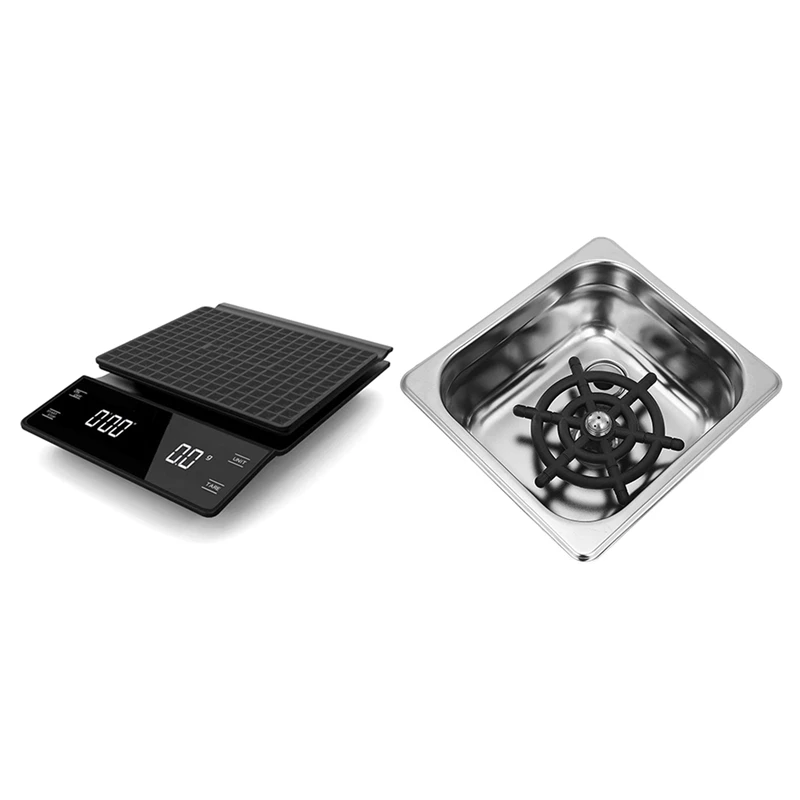 

1 Pcs 0.1G/3Kg Precision Sensors Kitchen Food Scale with Timer & 1 Set Stainless Steel Automatic Cup Washer
