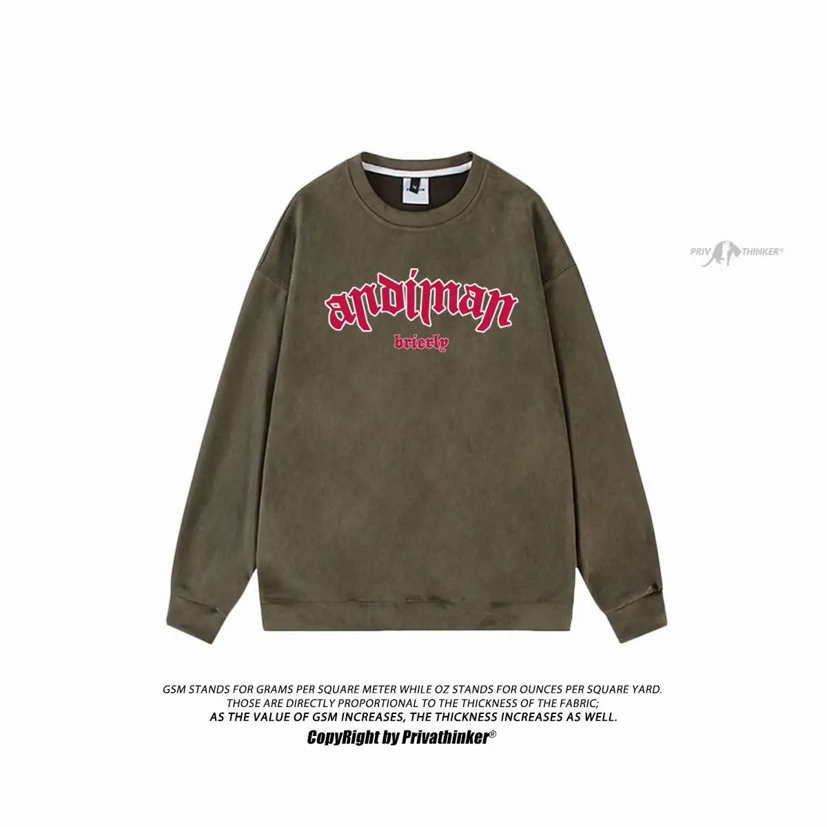 

Simple Goth Letter Sweatshirt Men'S Straight Long Sleeve Crew Neck Hoodies Top Male Hip Hop Suede Pullovers 2024