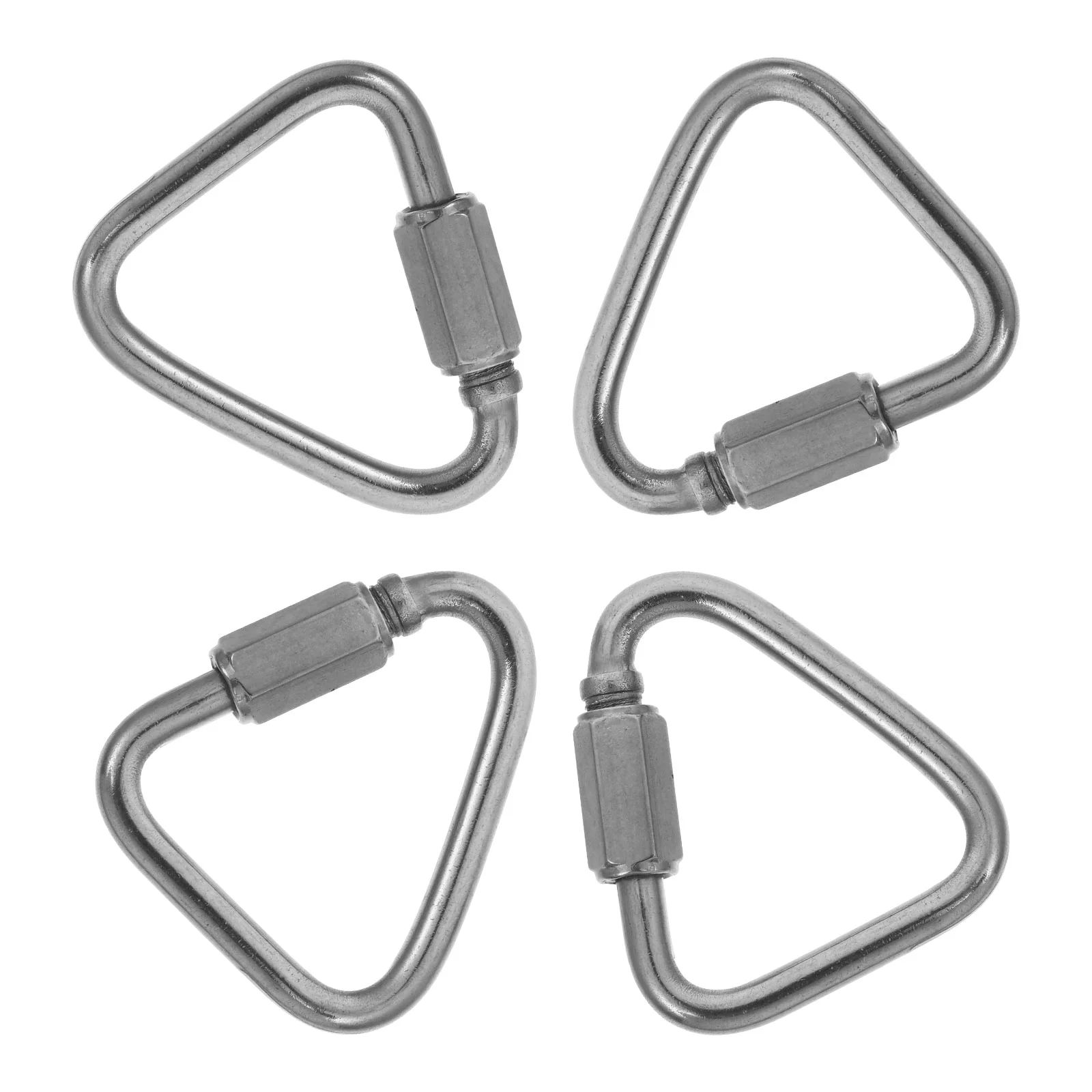 

Auto Locking Climbing Stainless Steel Delta Quick Link Carabiner Clips for Hammocks Punching Bags Swing Chairs Gym, 4pcs