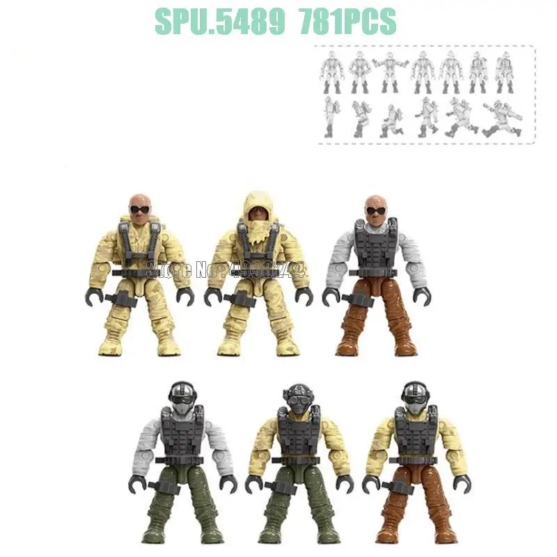005 781 шт. 1:35 армейская Военная пустыня анти-тестер опорная база оружие для