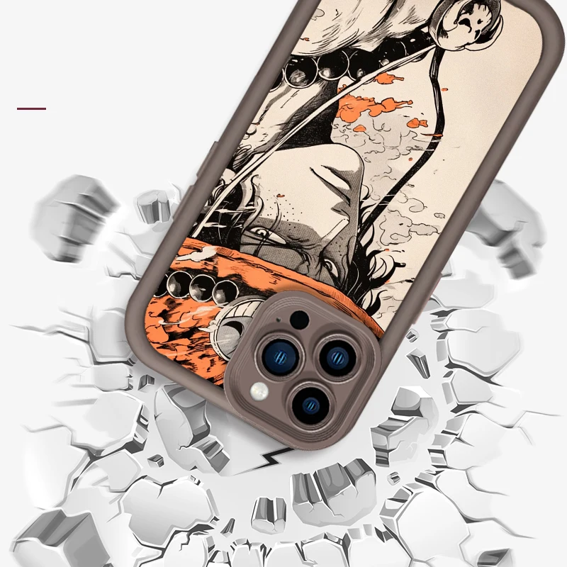 Trend Zoro One Piece Luffys Art Hot для Apple iPhone 16 15 14 13 12 11 XR XS X Pro Max Plus Eye Ladder Чехол телефона Мягкий