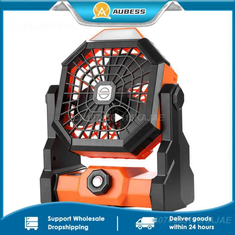 

Quiet Fan Portable With Led Night Light Deskto Fan For Home Office Camping Cooling Fan Adjustable Wind Speed 270 ° Rotation