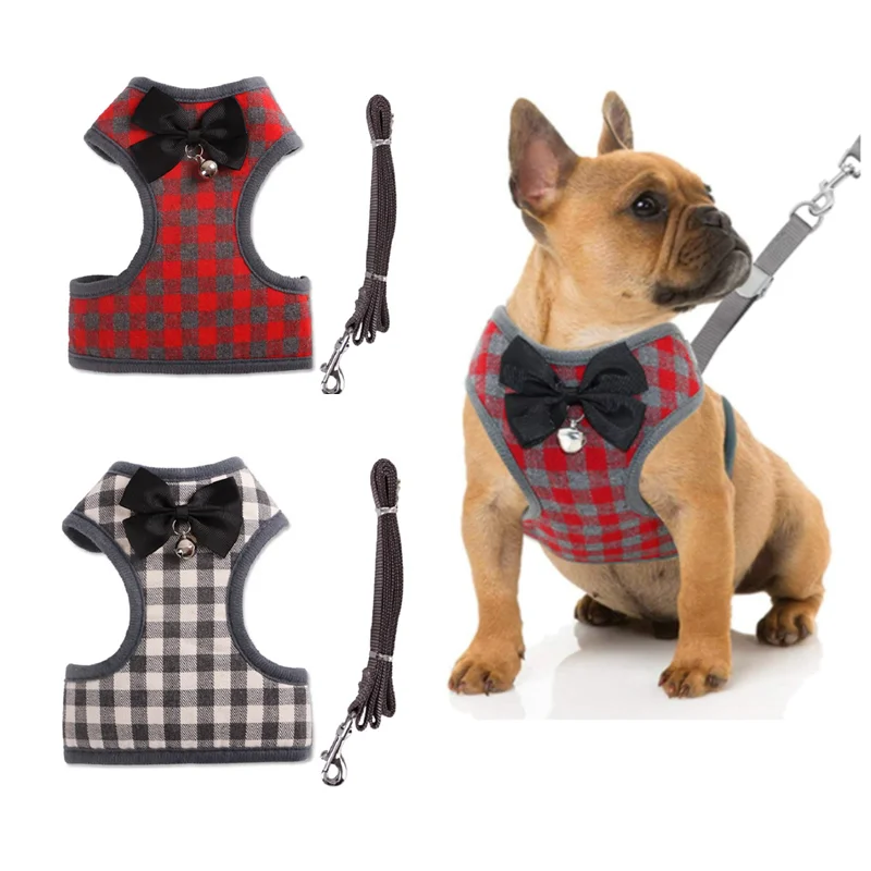 

Trendy Small Dogs Harness and Leash Set No Pull Pet Harness with Soft Mesh Nylon Vest for Small Dogs and Cats Chihuahua Teddy