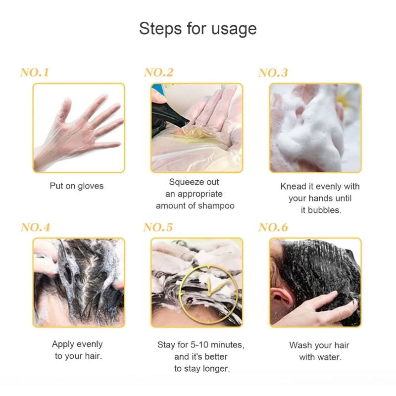 Shampoo For Gray Hair Women Men Hair Dye Shampoo In Minutes Drop Shipping