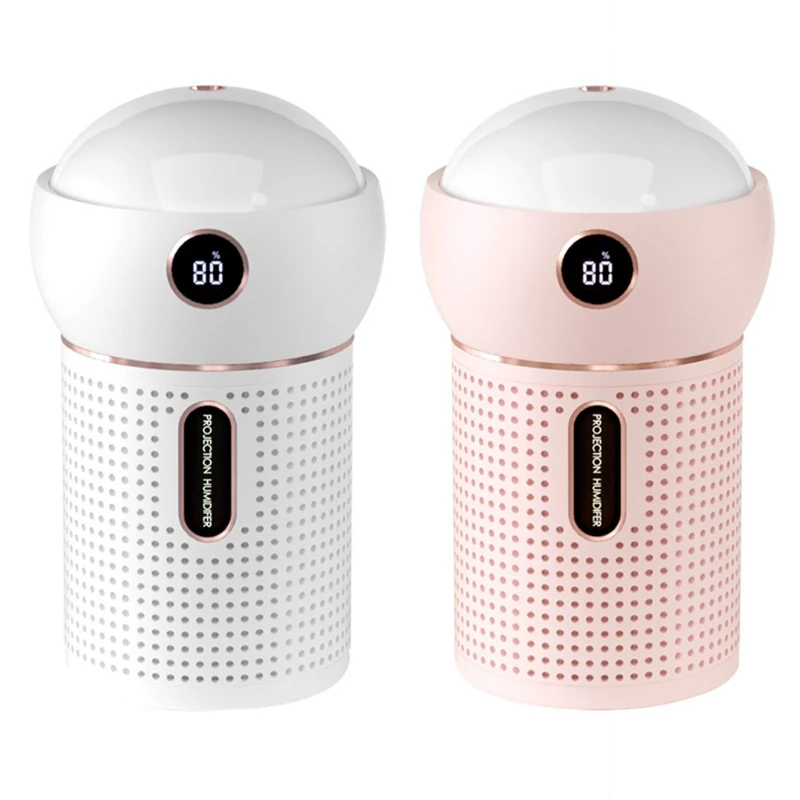 

Portable 630ml Electric Air Humidifier Star Sky Projection Lamp USB Cool Mist Sprayer with Warm Night Light for Home