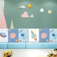 3d bed headboard wall stickers kids room decor aesthetic anti collision headboards bedroom self adhesive wall decal cabecero
