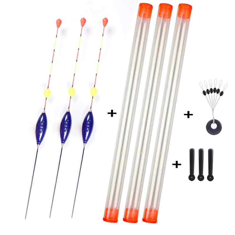 3 шт. Рыболовные Поплавки + ПВХ трубки 1 набор объемных бобов рыболовных поплавок
