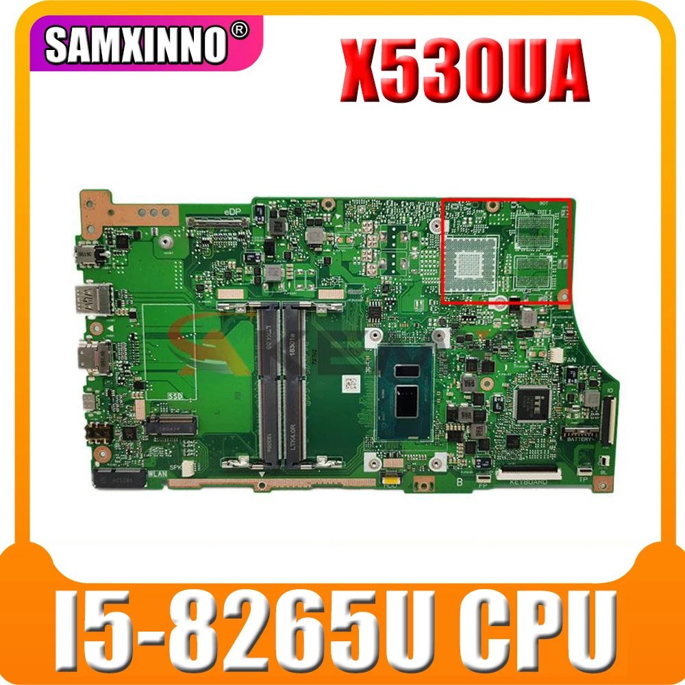 

Для ASUS VivoBook S15 S530U S530UA X530U X530UA X530UN материнская плата для ноутбука с I5-8265U CPU GM X530UA оригинальная материнская плата