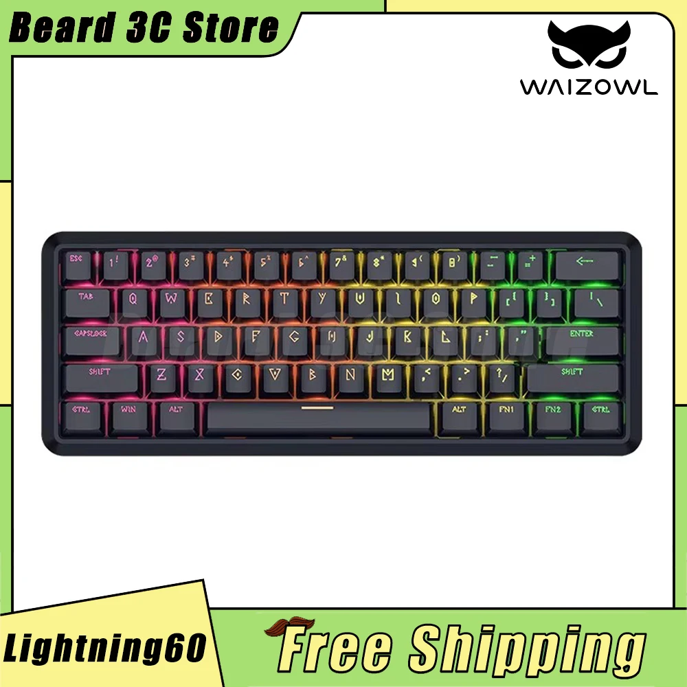 Waizowl Lightning60 клавиатура с магнитным переключателем проводная игровая
