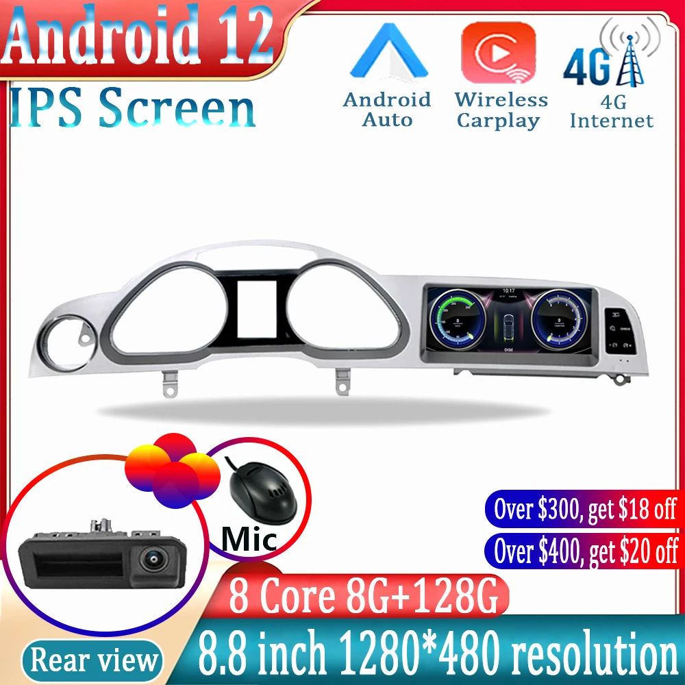 

Для Audi A6L A6 C6 2005-2008/2009-2012 стерео Мультимедийный Android 12 Автомобильный радиопроигрыватель Carplay 8,8 дюймов GPS-навигация