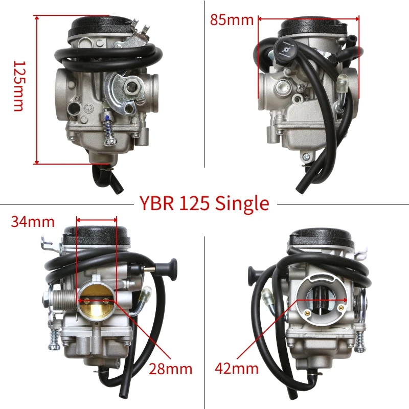 

Карбюратор мотоцикла YBR125 для Yamaha Ybr125 Yb125 Yjm125 Tw125 Xtz125 Tw200 Tk250 Rt250 2001-2017 скутер Dirt Bike Carb