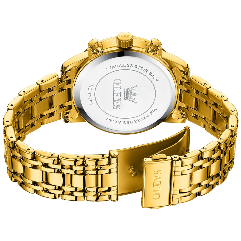 Мужские водонепроницаемые часы из нержавеющей стали