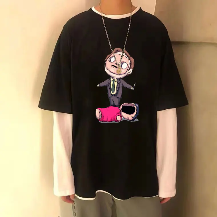 

Dwight Schrute First Aid Fail The Office TV Series Tshirt Horror Tops Tees Man Fashion T-shirt Men Women Oversized Pride T Shirt