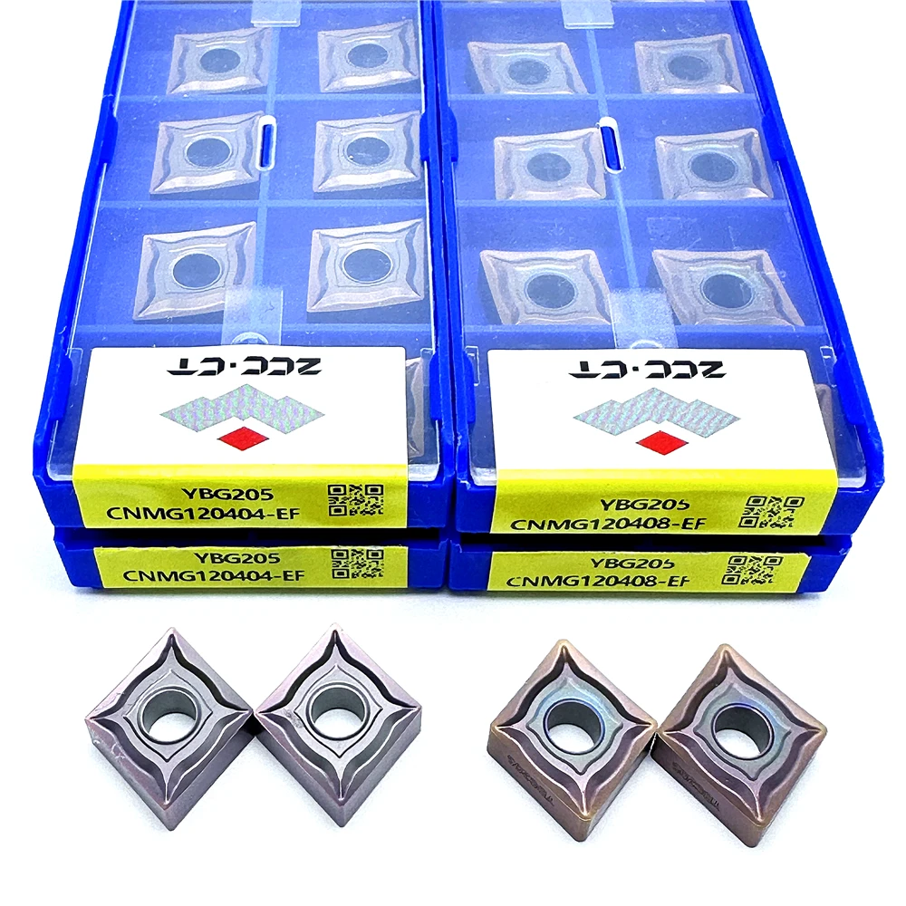 

Твердосплавная пластина ZCC.CT CNMG120404-EF CNMG120408-EF YBG205 Внешние токарные инструменты Высококачественная токарная обработка деталей из стали