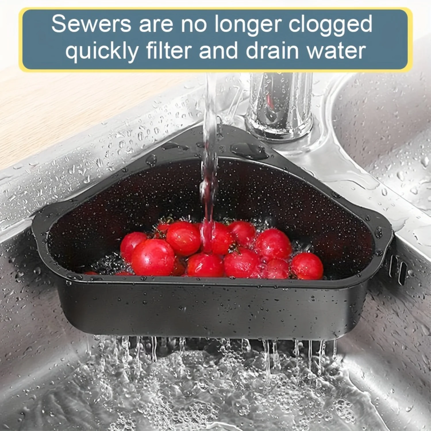 Треугольная раковина сетчатая корзина сливная из нержавеющей стали 304 с