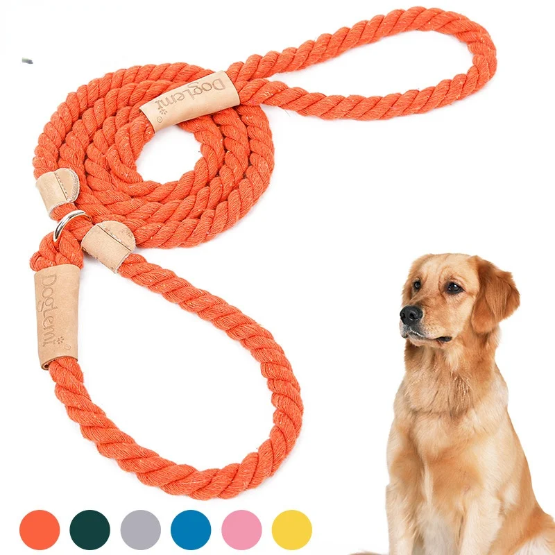 

INS Wind Multicolor Cotton Rope Collar Training Explosion-proof Okinawa Round Rope Dog Harness Harness Fashion Dog Leash Leashes