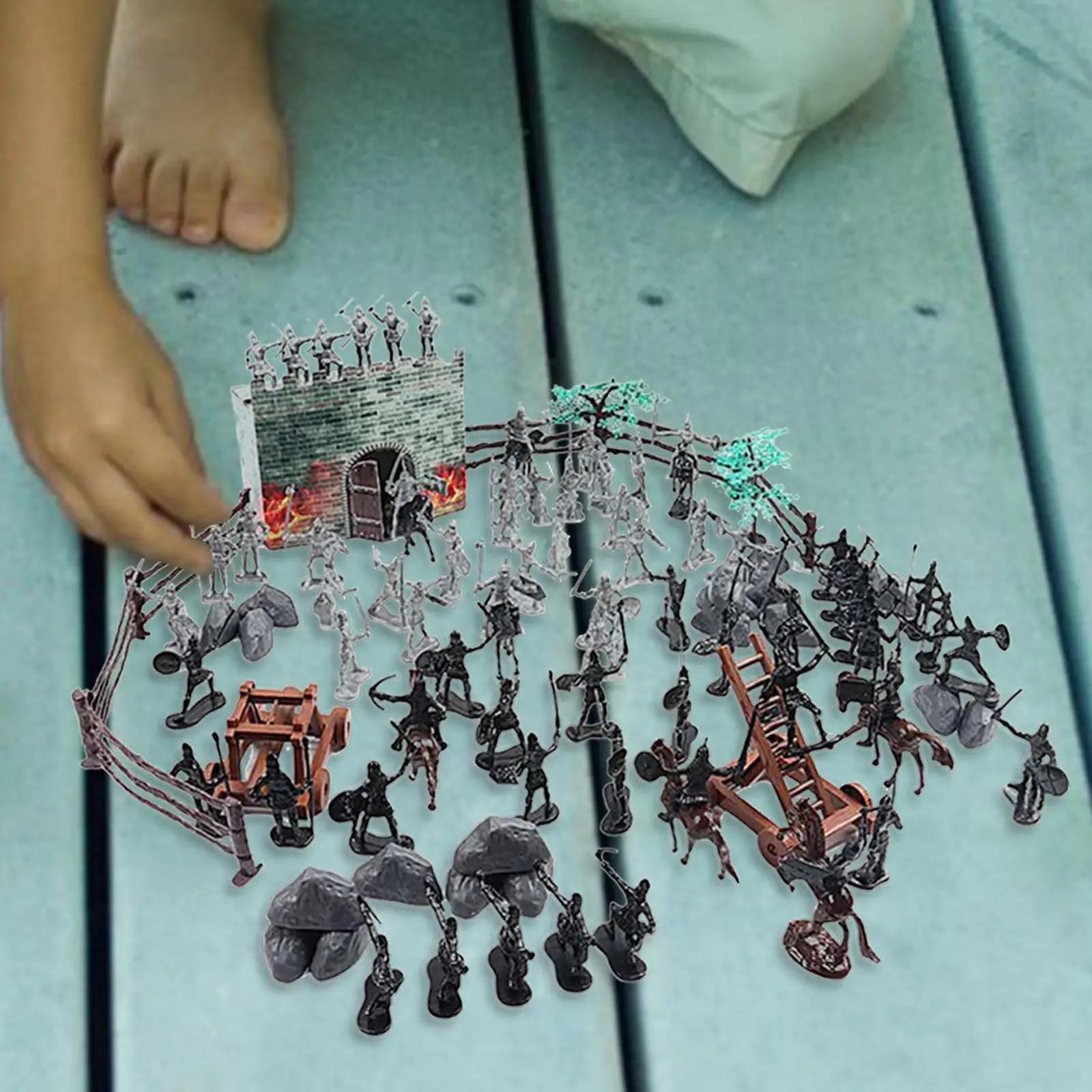 

120Pack DIY Medieval Castle Toys with Figures Soldier Model Christmas Gifts for Teens Adults