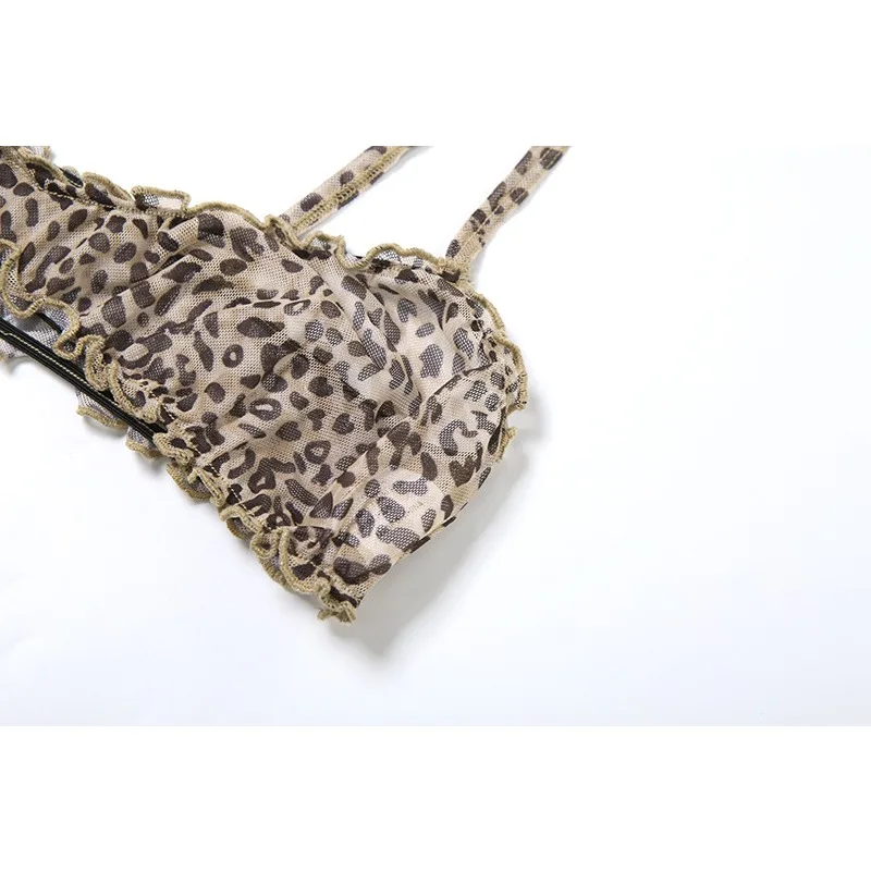 2024 летние сексуальные острые леопардовые кружева для девушек тонкий женский