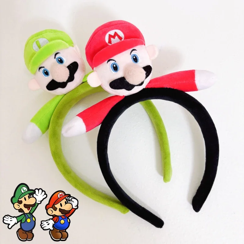 Милая плюшевая повязка для волос в стиле аниме Супер Марио девочек заколка