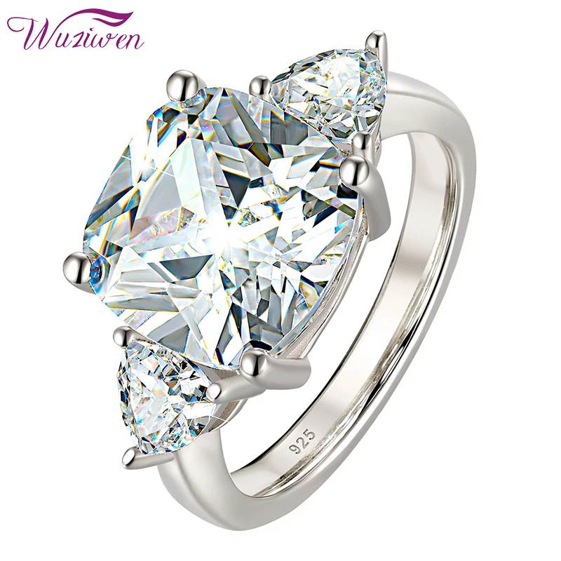 

Wuziwen женское свадебное обручальное кольцо из стерлингового серебра 925 пробы AAAAA CZ Роскошные ювелирные изделия