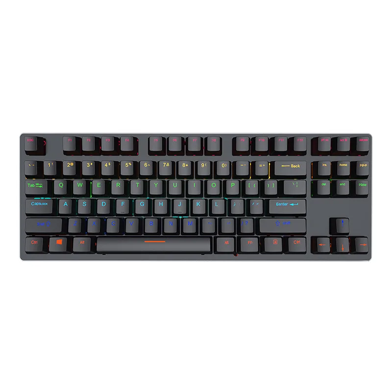 mechanical Gaming keyboard punk 87 Keys green Switch Wired Keyboard RGB Backlit Computer Peripherals for Desktop |