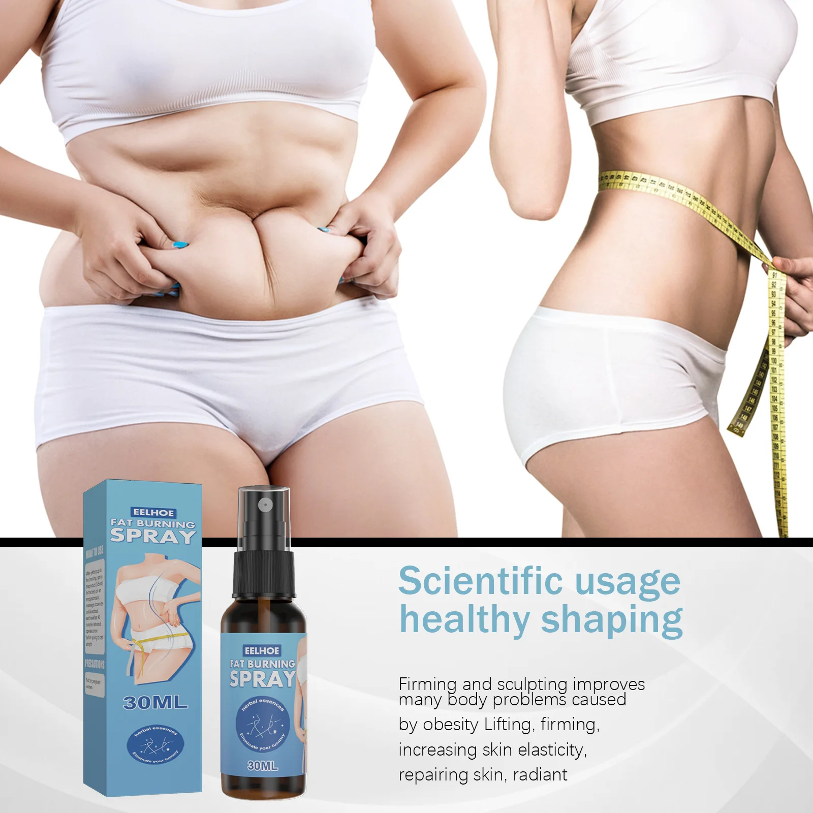 limming spray beautiful waist big belly shape thigh muscle slimming skin tighten massage liquid   slim cream  anti cellulite
